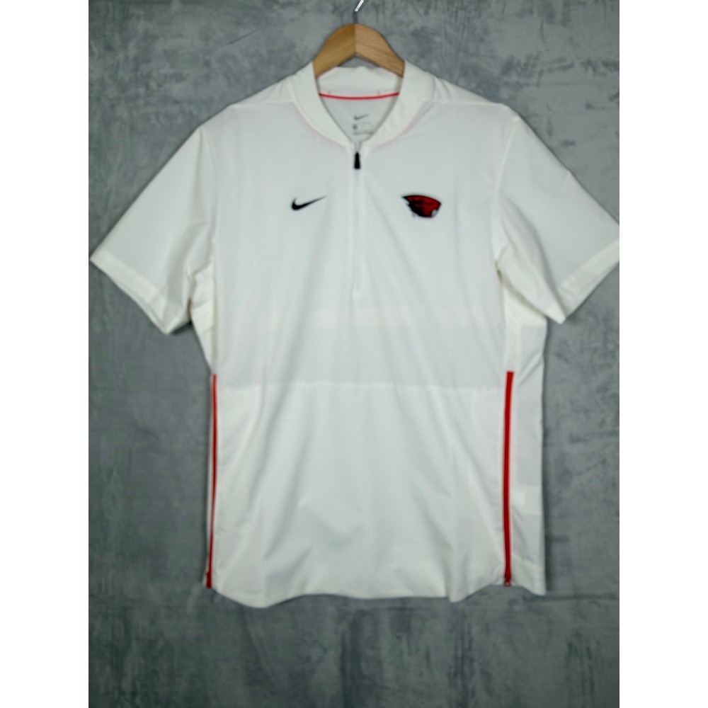Nike Oregon State Beavers Quarter Zip Pullover Mens M White Activewear